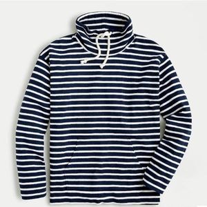J.Crew Striped Funnel-neck Pullover